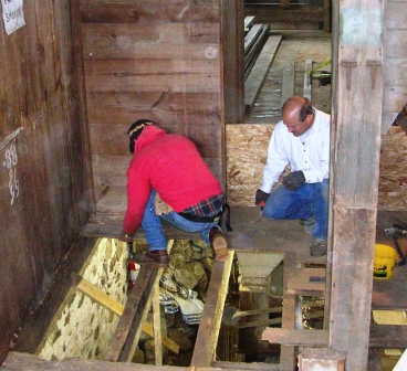 Installing Flooring in the Messer/Mayer Mill